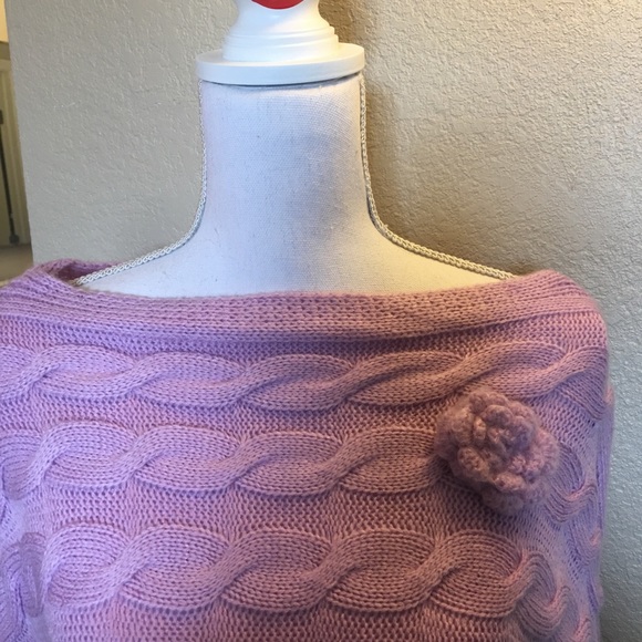 Military Hippie Purple off shoulder Sweater! - Picture 2 of 2